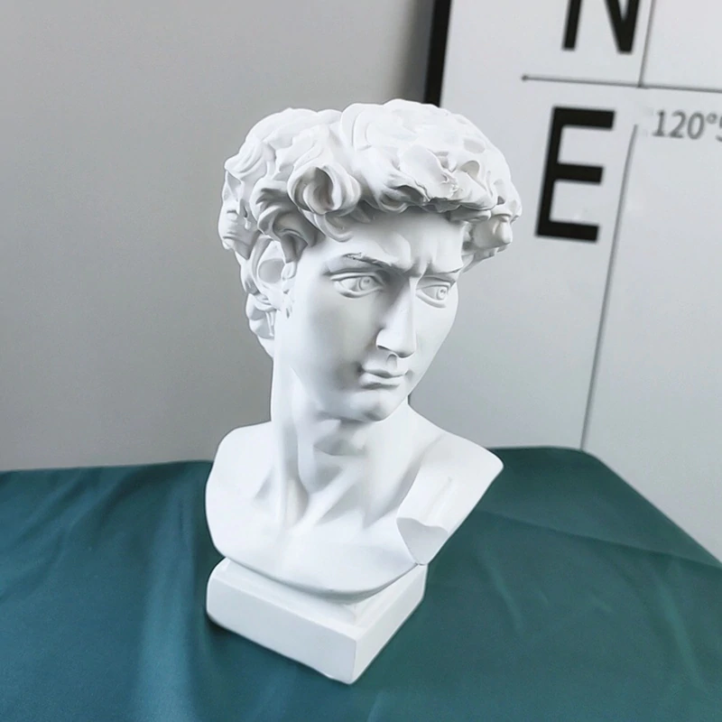 Estatueta Decorativa Escultura Busto Vaso Davi
