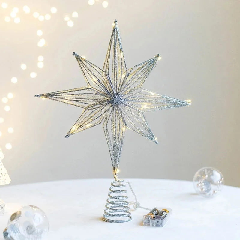 Estrela Led Iluminada para Topo de árvore de Natal