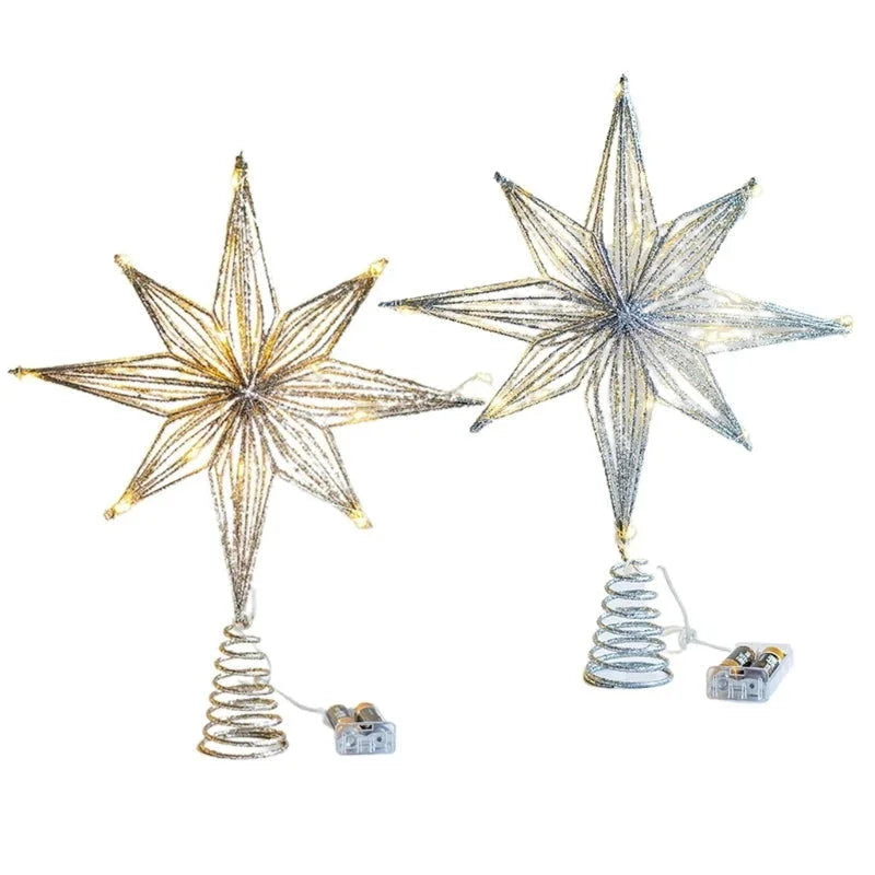 Estrela Led Iluminada para Topo de árvore de Natal