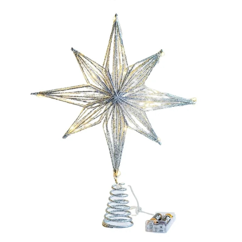 Estrela Led Iluminada para Topo de árvore de Natal