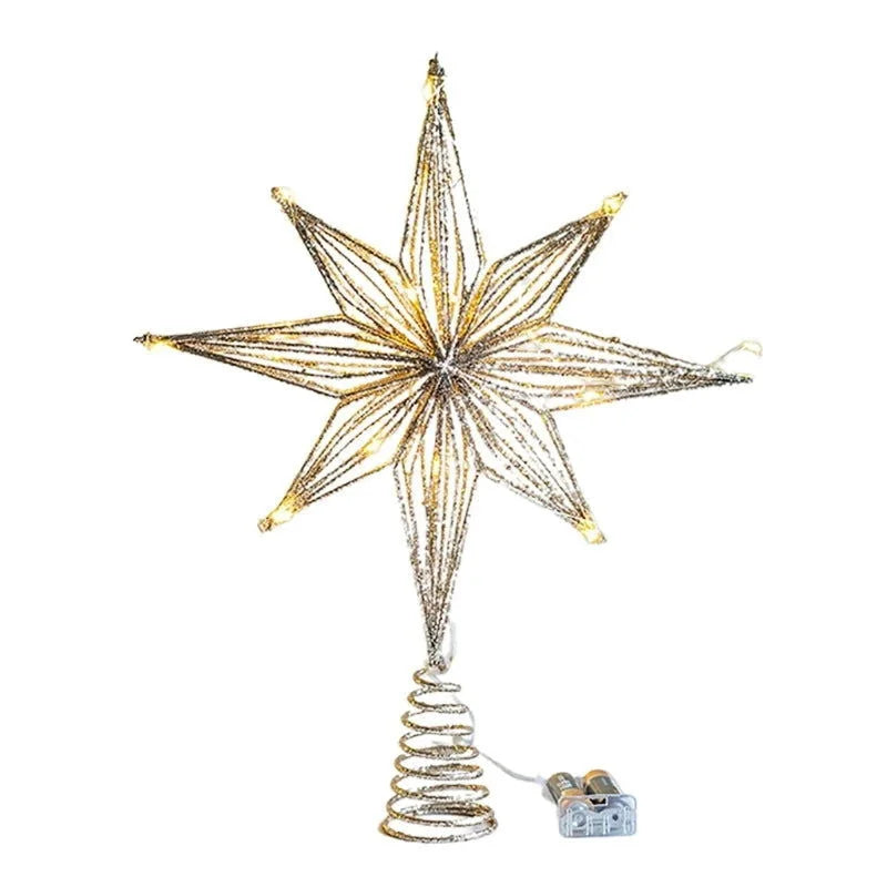 Estrela Led Iluminada para Topo de árvore de Natal