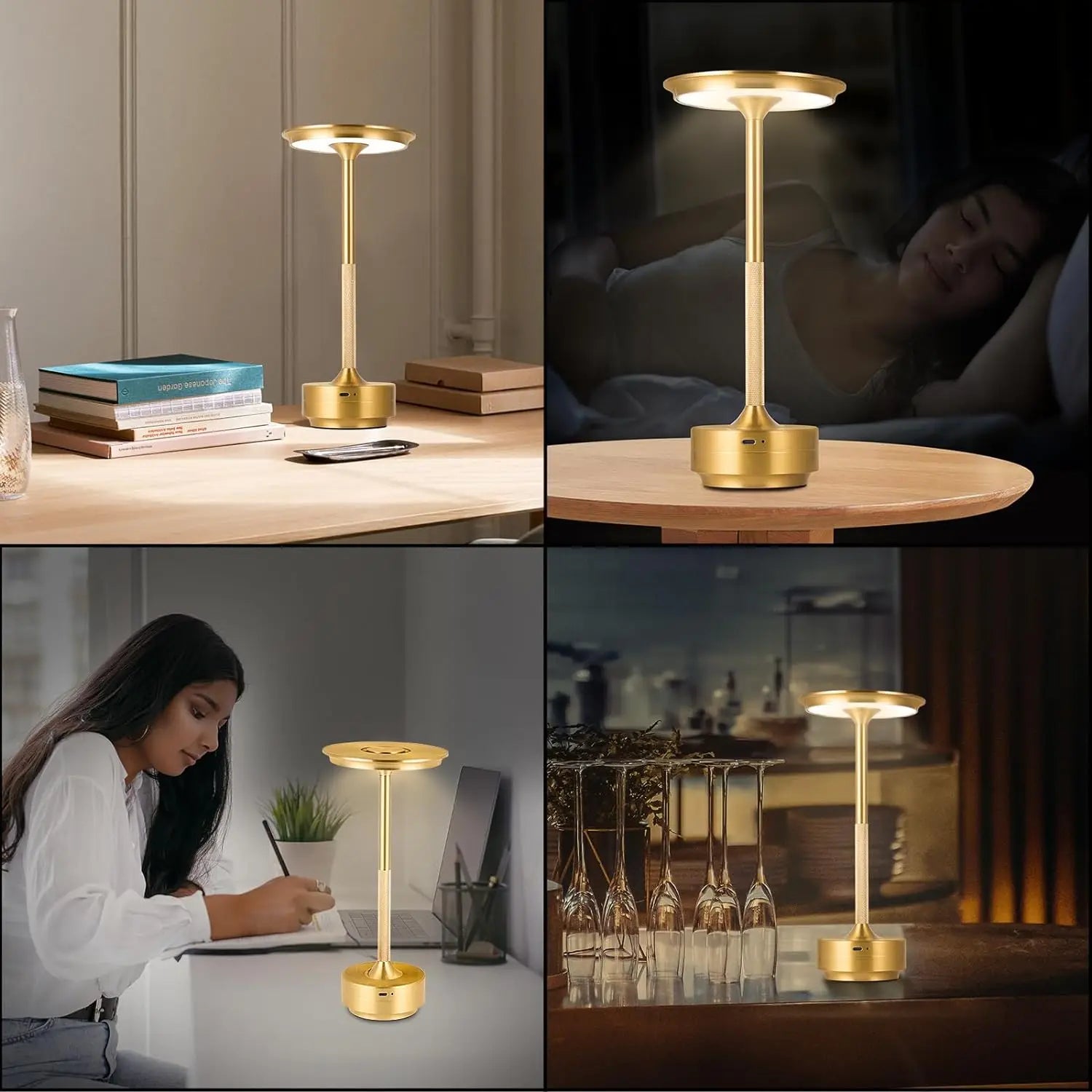 Luminária De Mesa Sem Fio Dimerizável Áurea