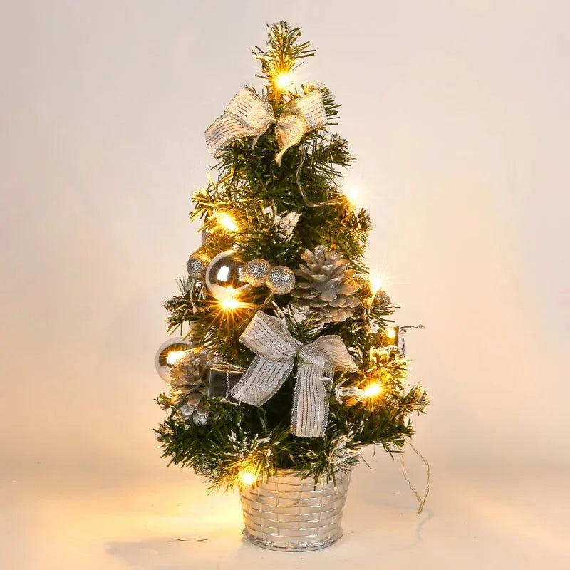 Mini Árvore de Natal em Led com Enfeites