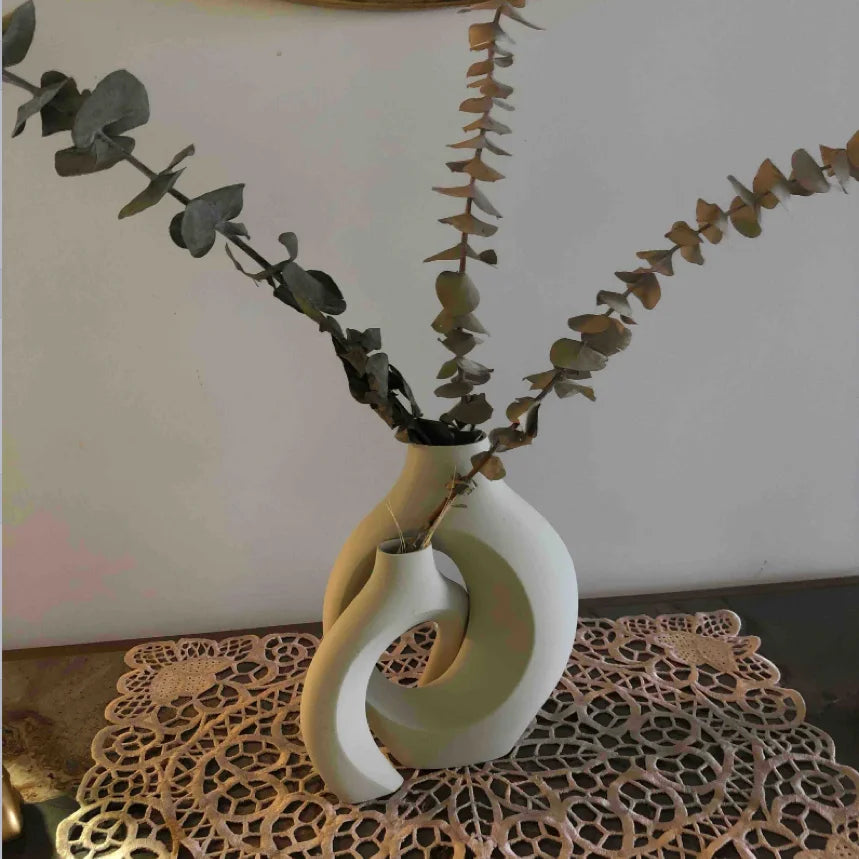 Vaso Cerâmica Decoração De Interiores Harmonic